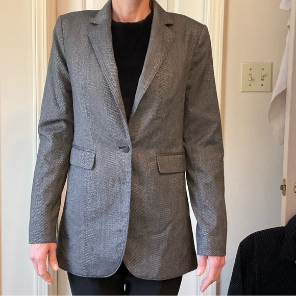 Calvin Kline Blazer, black & white woven fabric, classic, dress up or down, Sz S - Picture 4 of 13